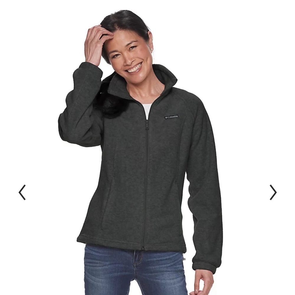 Charcoal Heather Women’s Columbia Benton Springs Zip-Front Fleece Jacket | small